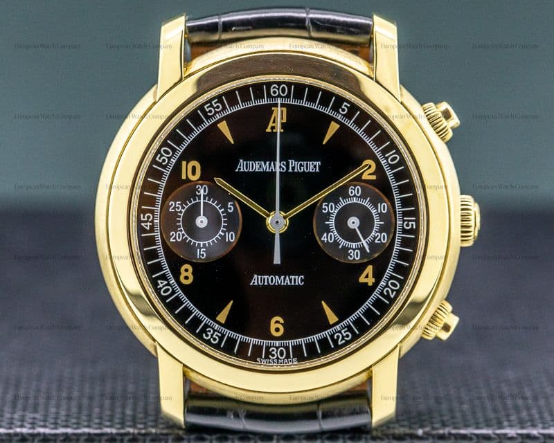 Audemars Piguet Jules Audemars Chronograph Yellow Gold / Black Dial 