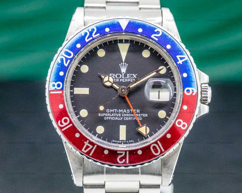 Rolex GMT Master Transitional  "Pepsi Bezel" Matte Dial Circa 1983