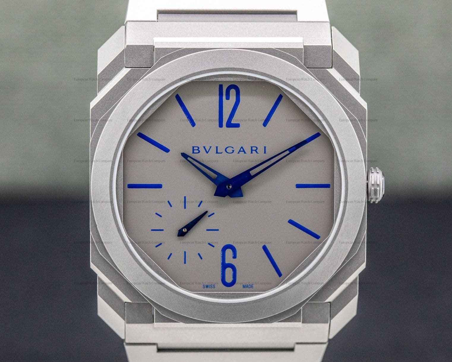 Bulgari Octo Finissimo Titanium Extra Thin Grey / Blue 40mm