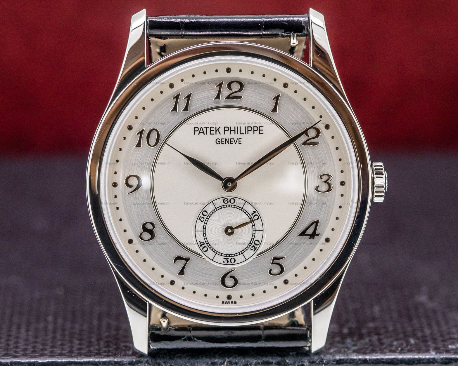 Patek Philippe Calatrava Platinum Silver Dial Arabic Numerals 