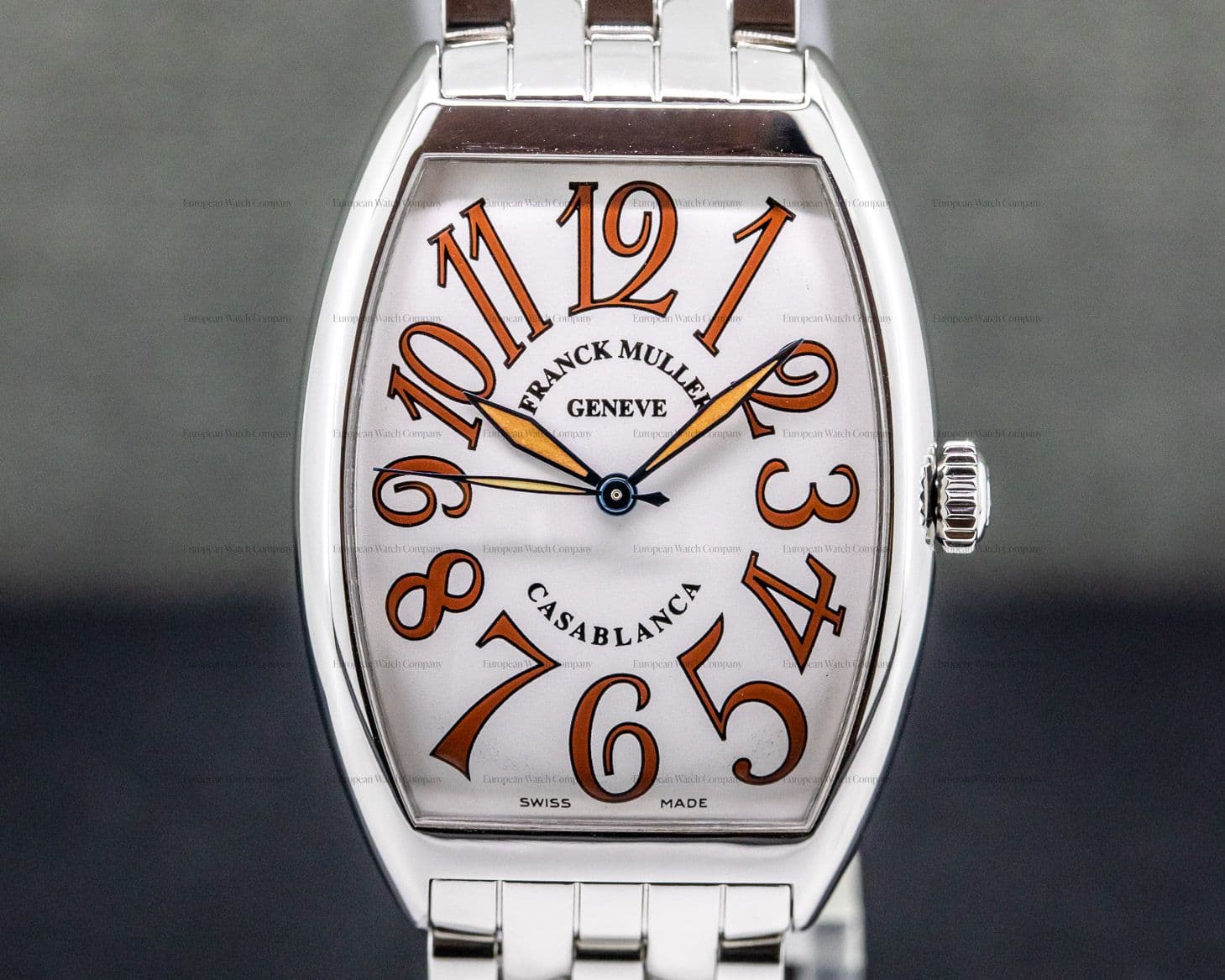 Franck Muller Cintree Curvex "SAHARA" SS Automatic Silver Dial 

