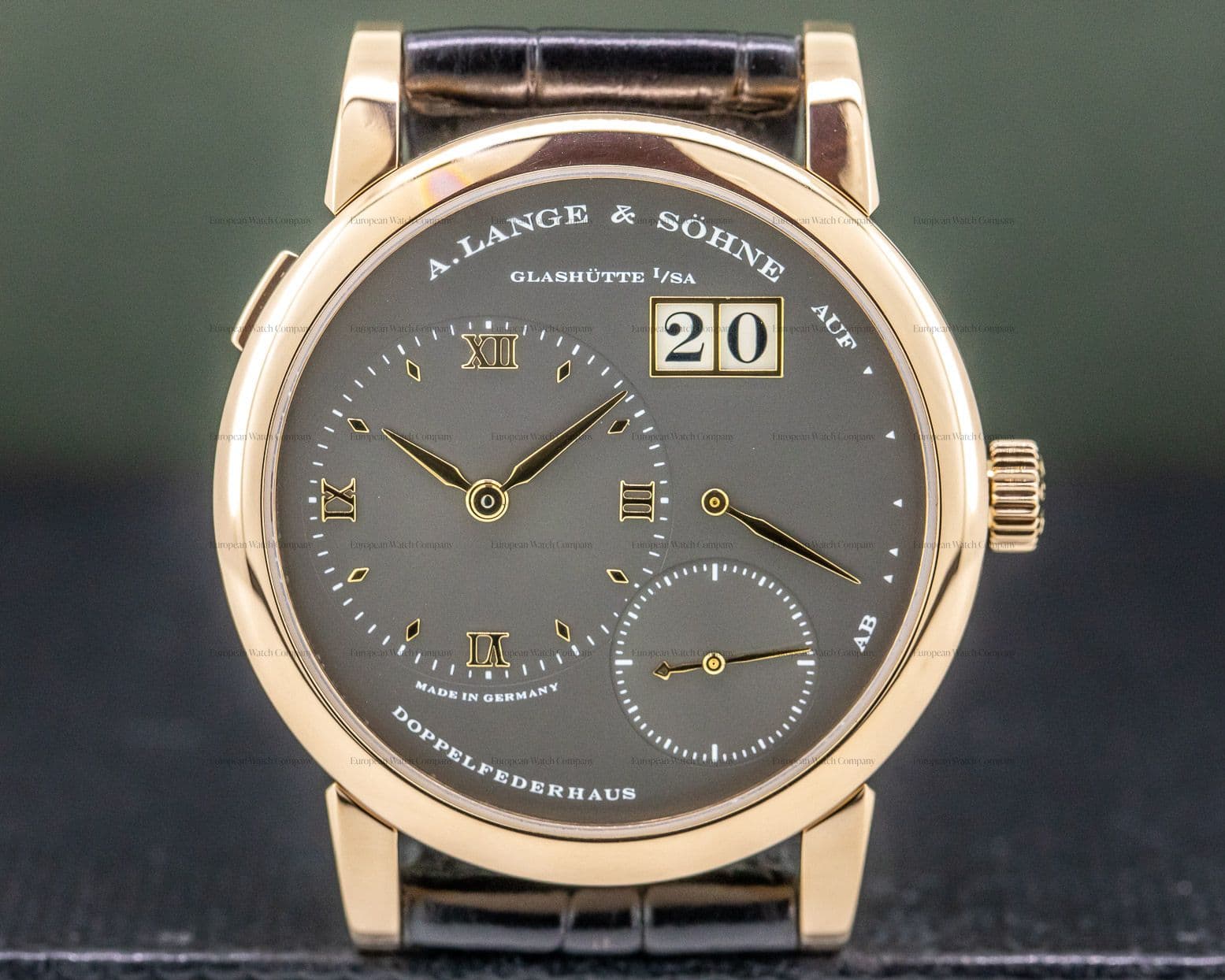 A. Lange and Sohne Lange 1 Grey Dial 18K Rose Gold 38.5MM