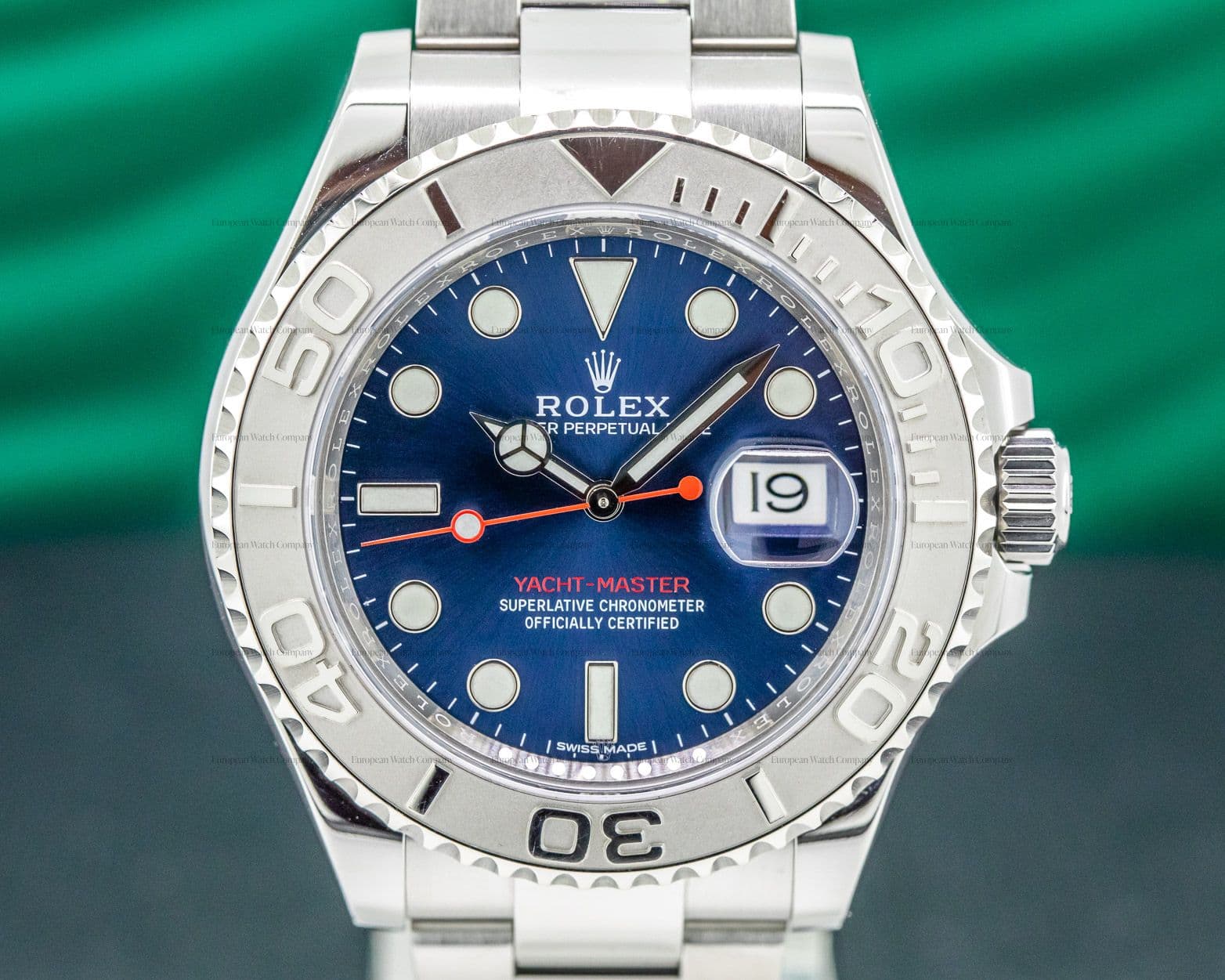 Rolex Yacht Master SS Blue Dial / Platinum Bezel 