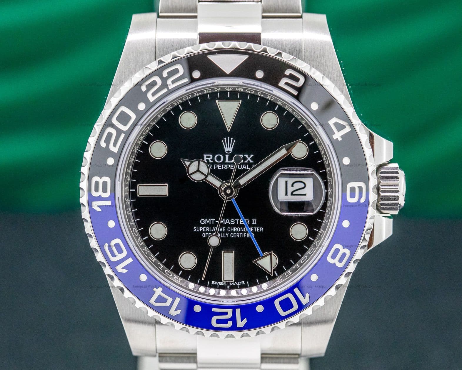 Rolex GMT Master II Ceramic Black & Blue "Batman" SS UNWORN 