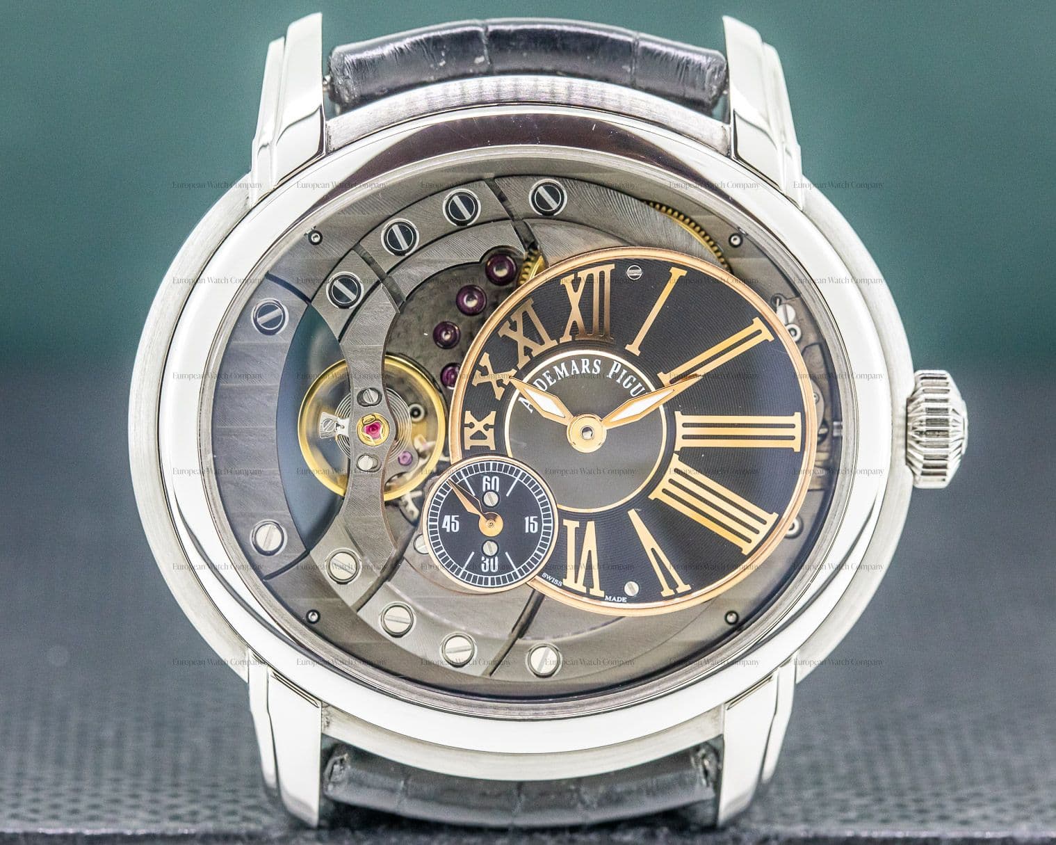 Audemars Piguet Millenary Automatic Skeleton SS / Leather