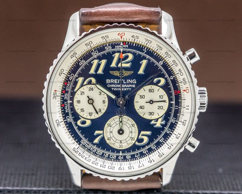 Breitling Navitimer TwinSixty SS Blue Dial 