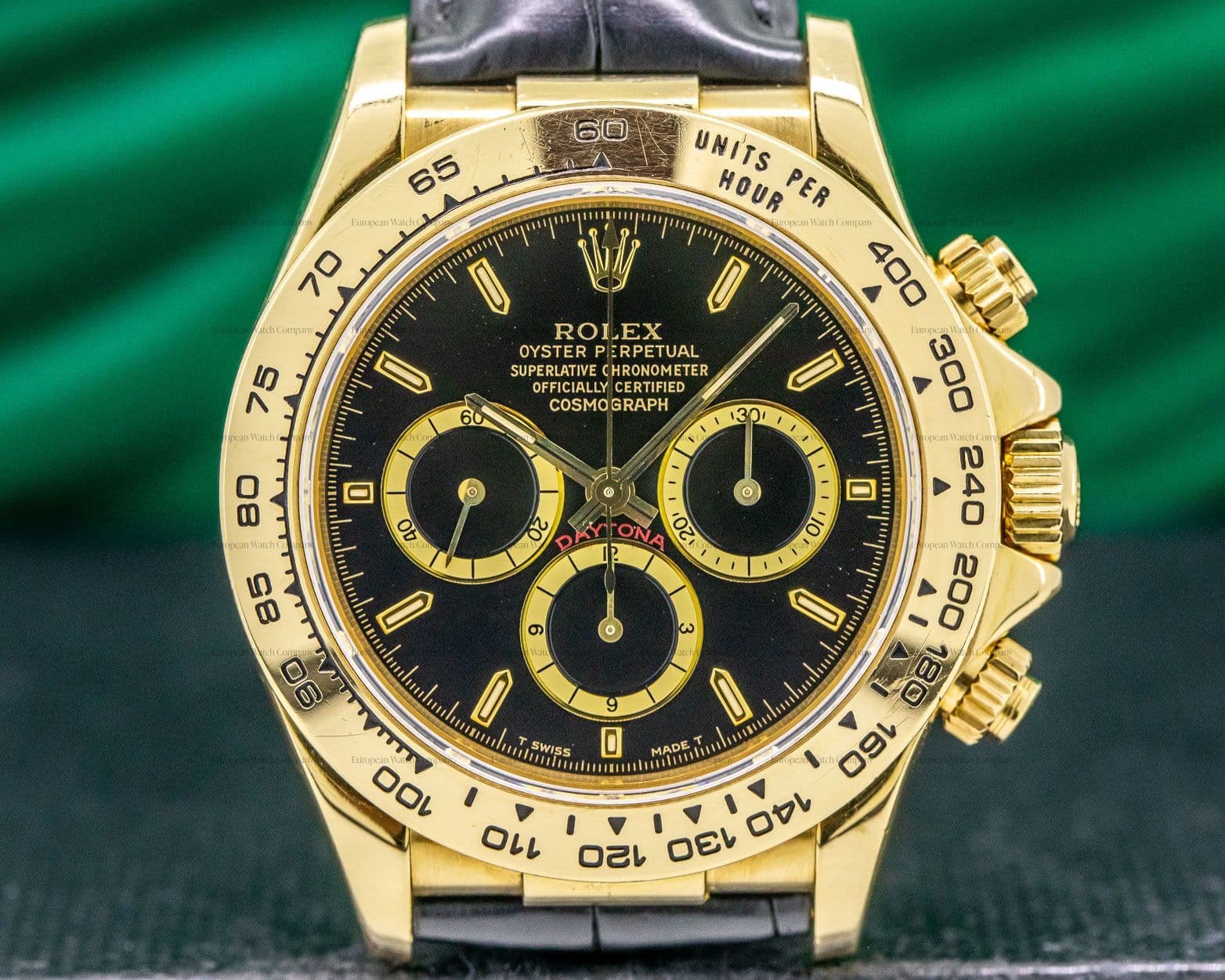 Rolex Zenith Daytona 18k Yellow Gold Strap 