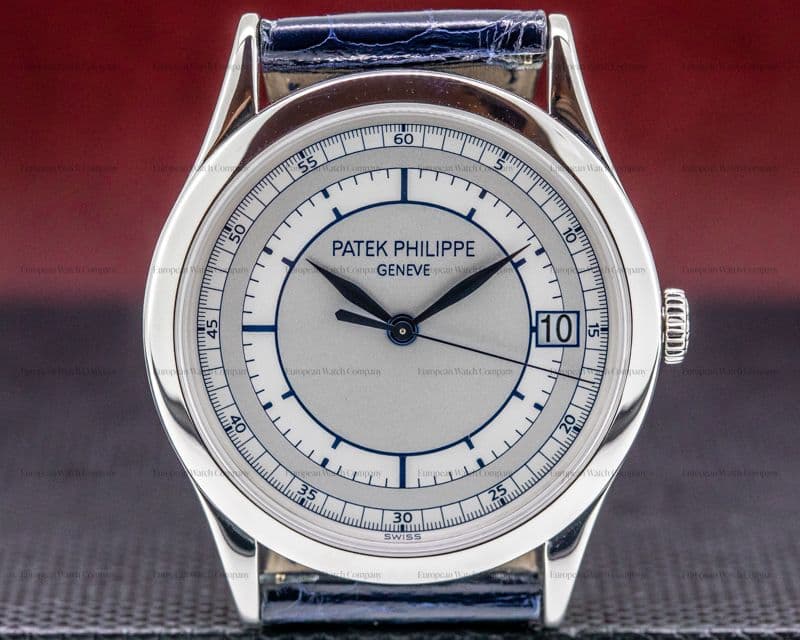 Patek Philippe Calatrava 18K White Gold Sector Dial 
