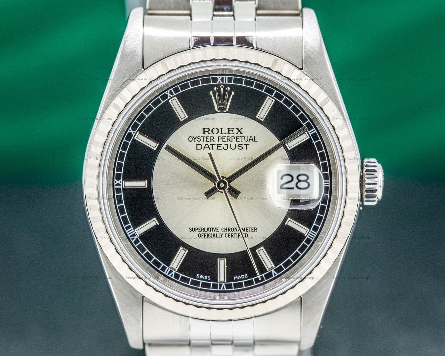 Rolex Datejust SS Silver / Black Dial "Tuxedo"