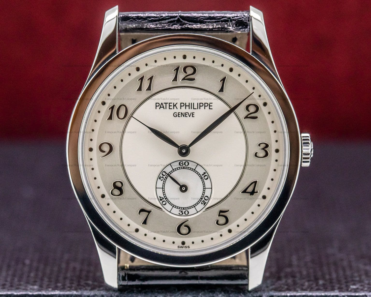 Patek Philippe Calatrava Platinum Silver Dial Arabic Numerals 