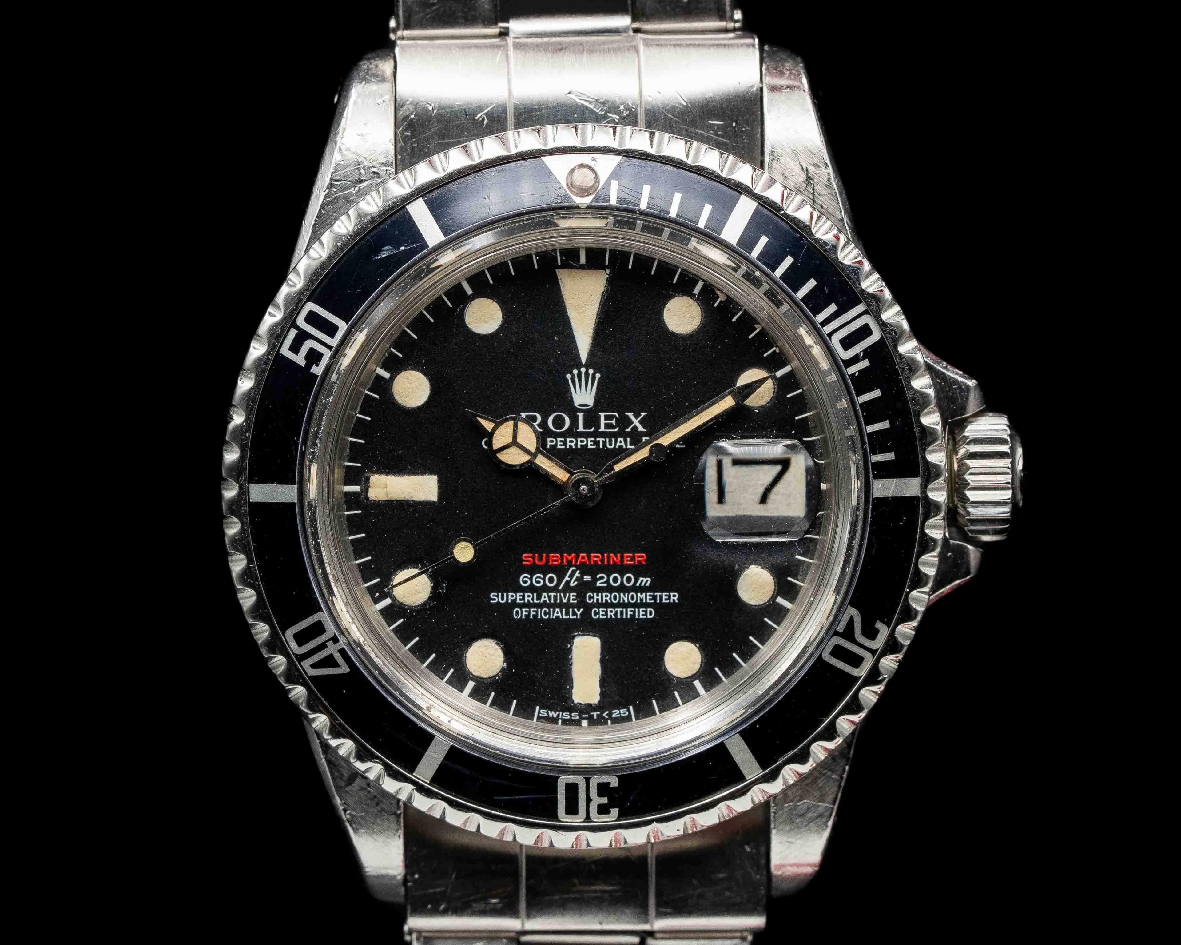 Rolex Submariner RED MK IV Circa 1973 SS 