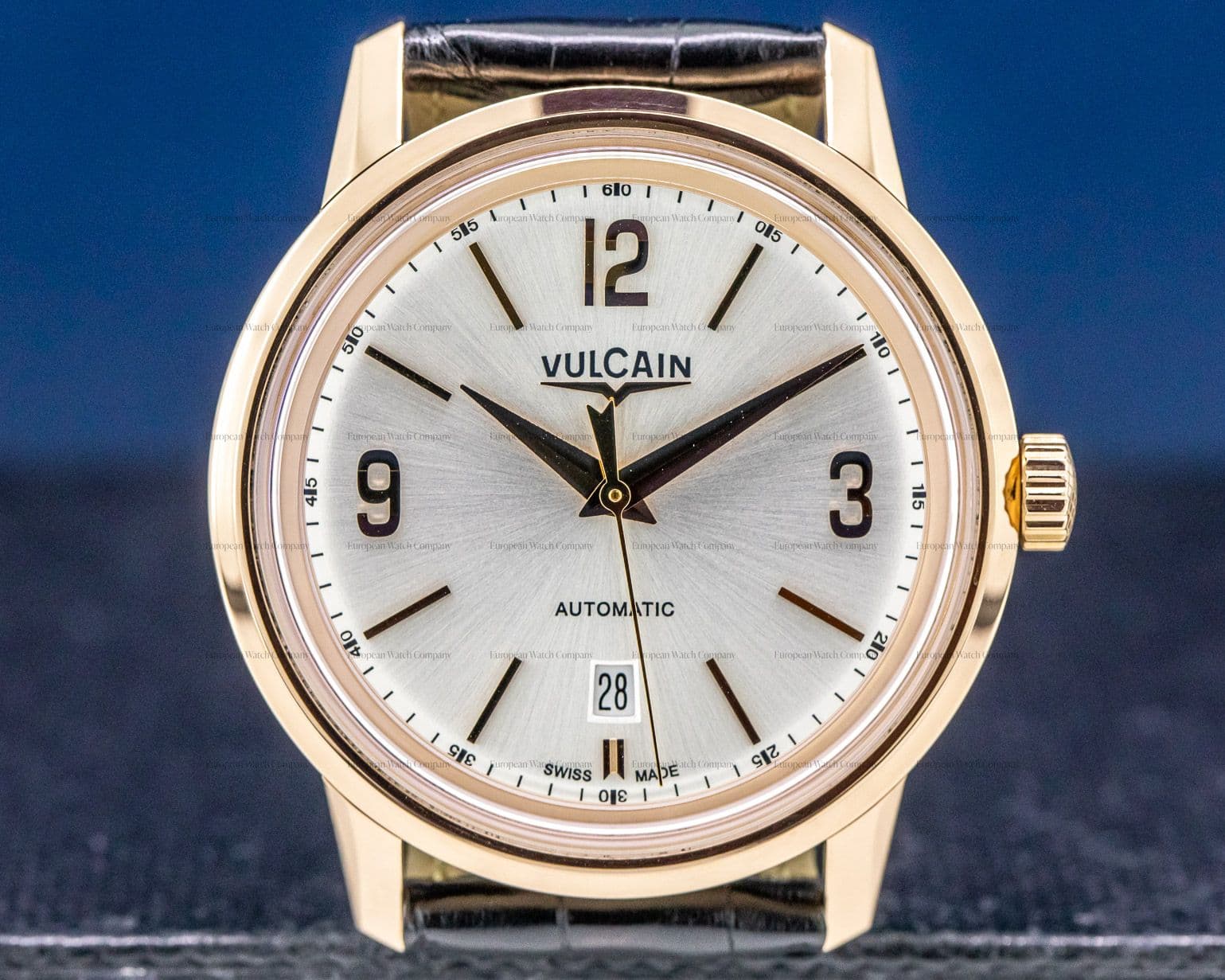 Vulcain 50's President Rose Gold Silver Dial  42MM 