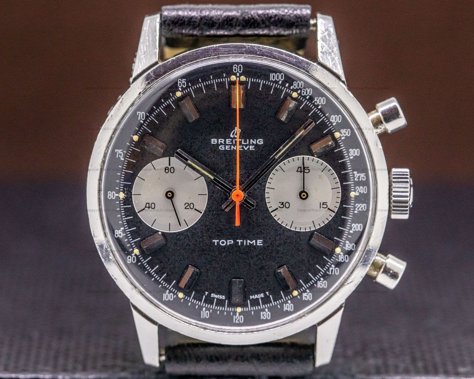 Breitling Vintage Top Time Bi Compax Black Dial