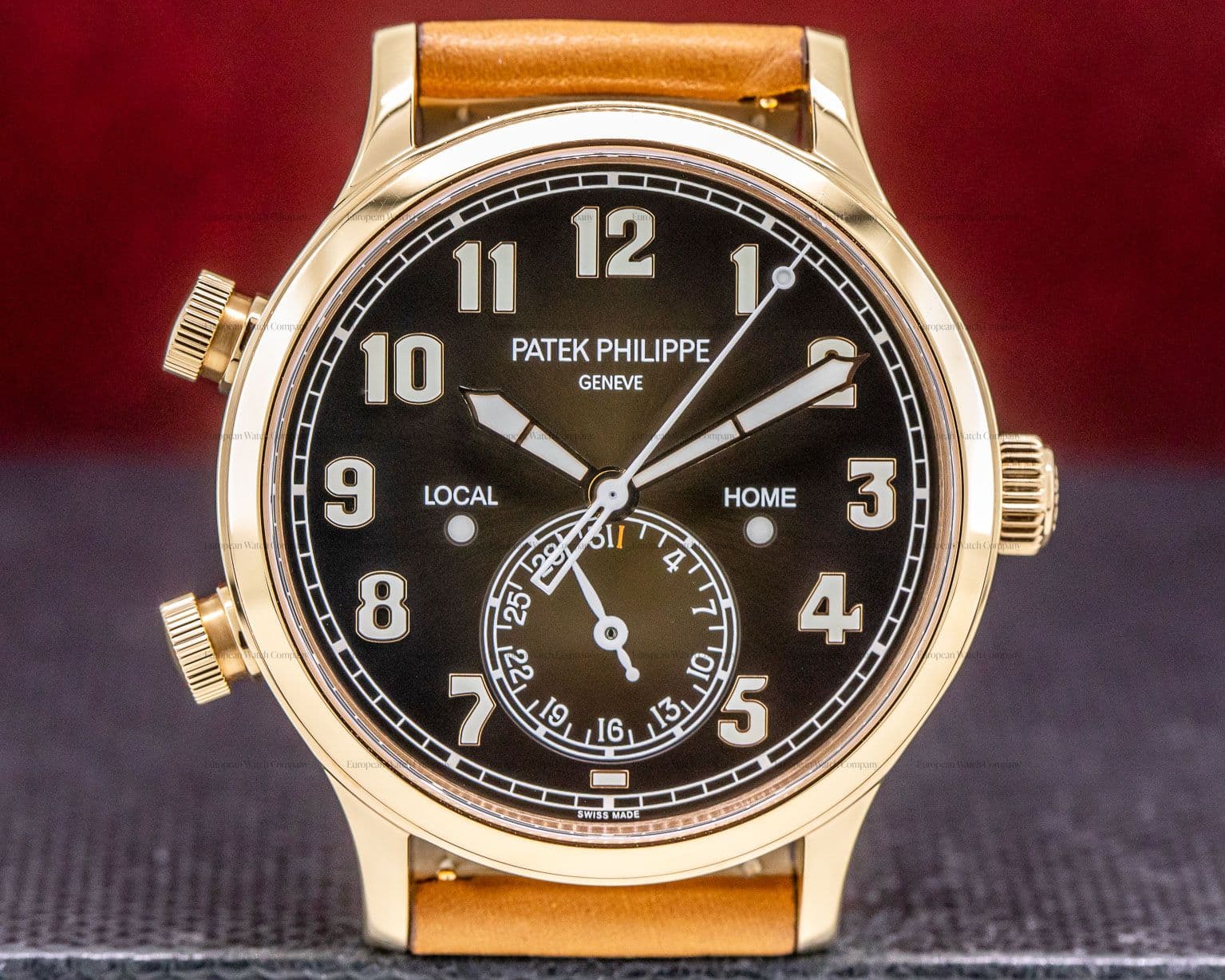 Patek Philippe Calatrava Pilot Travel Time 18k Rose Gold 