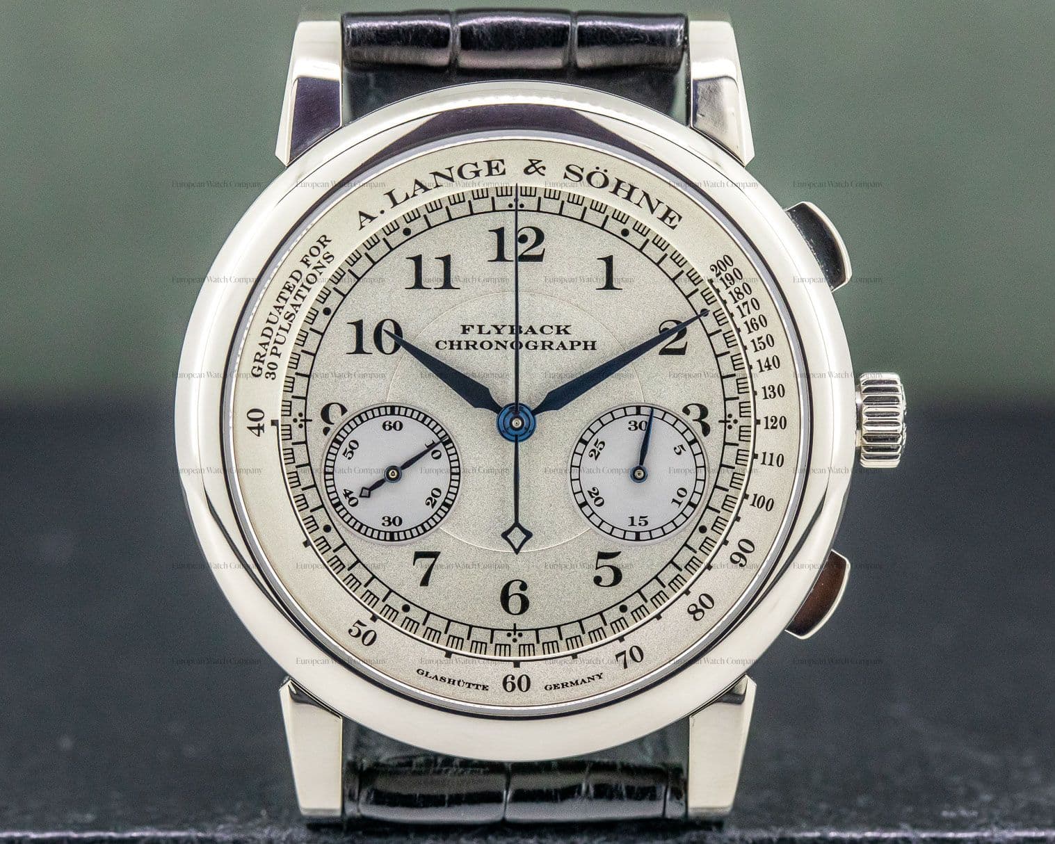 A. Lange and Sohne 1815 Flyback Chronograph Silver Dial 18K White Gold 