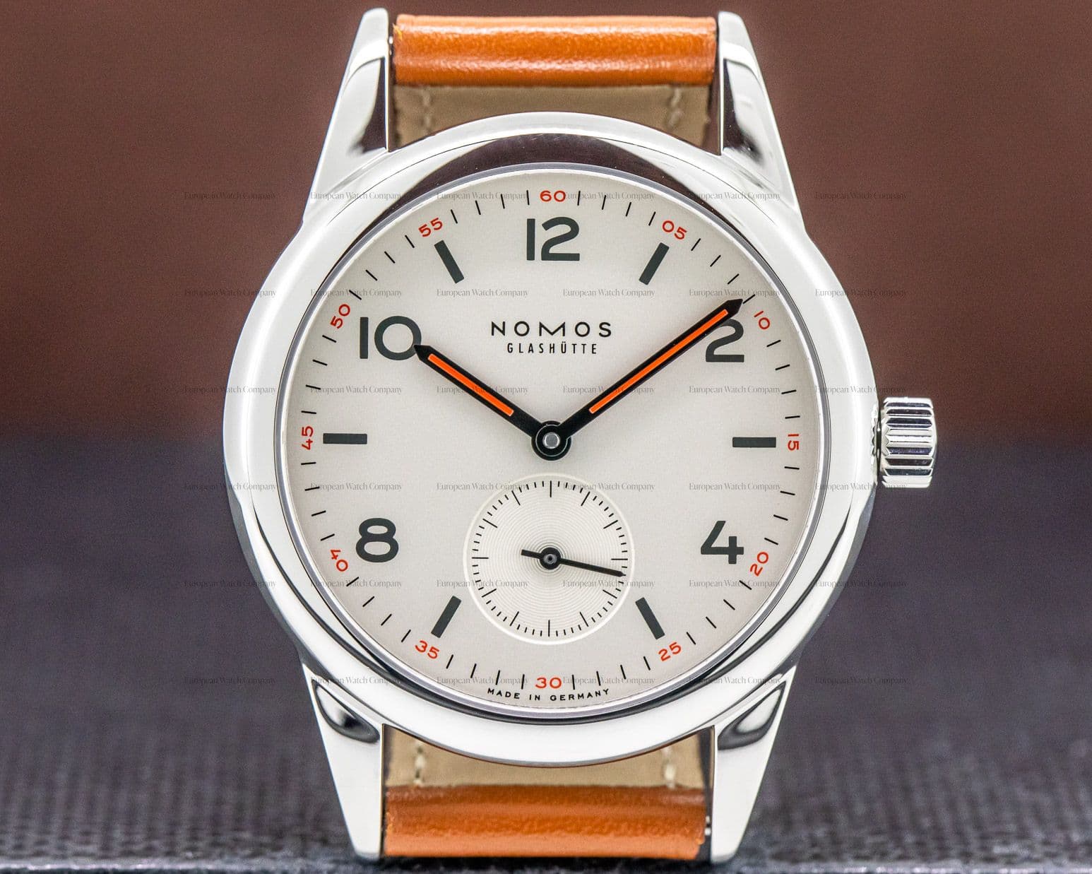 Nomos Club Manual Wind Silver Dial SS / Leather 