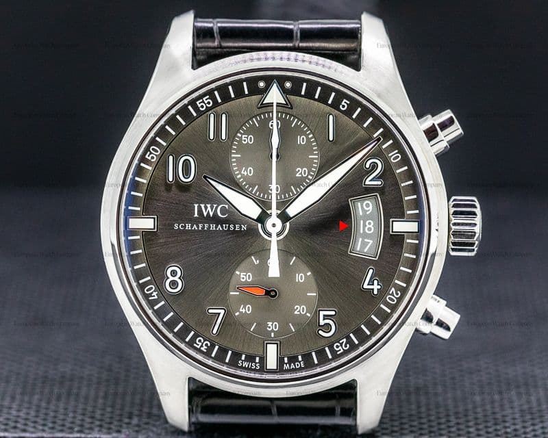 IWC Pilot Spitfire Chronograph SS Grey Dial 