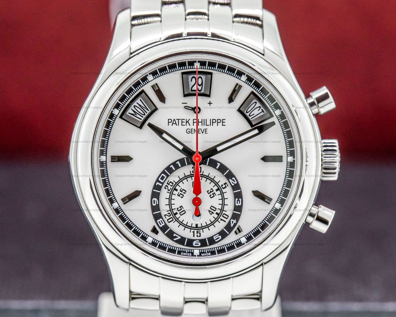 Patek Philippe Annual Calendar 5960 Chronograph SS Silver Dial FULL SET 