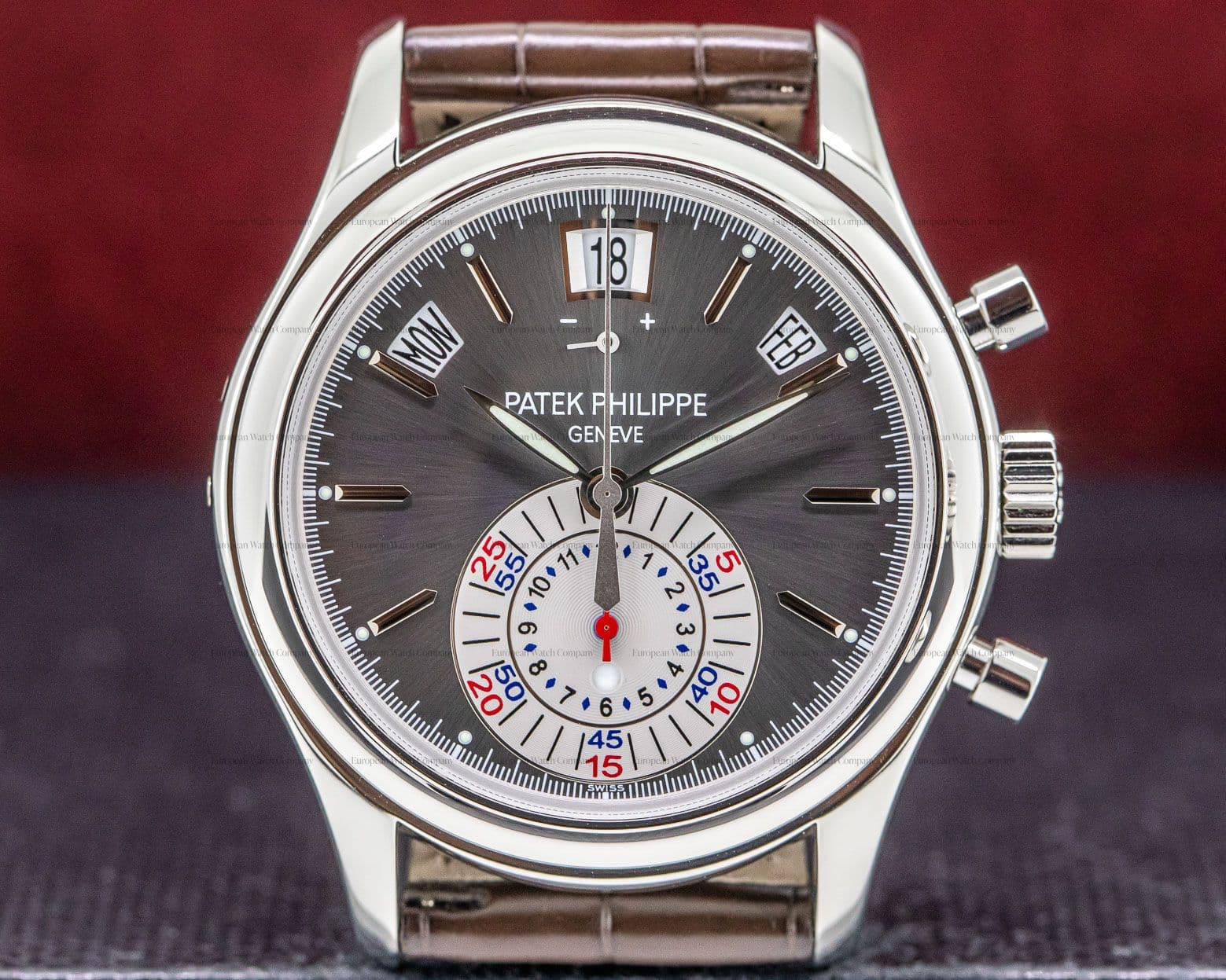 Patek Philippe Annual Calendar Chronograph Platinum Grey Dial 
