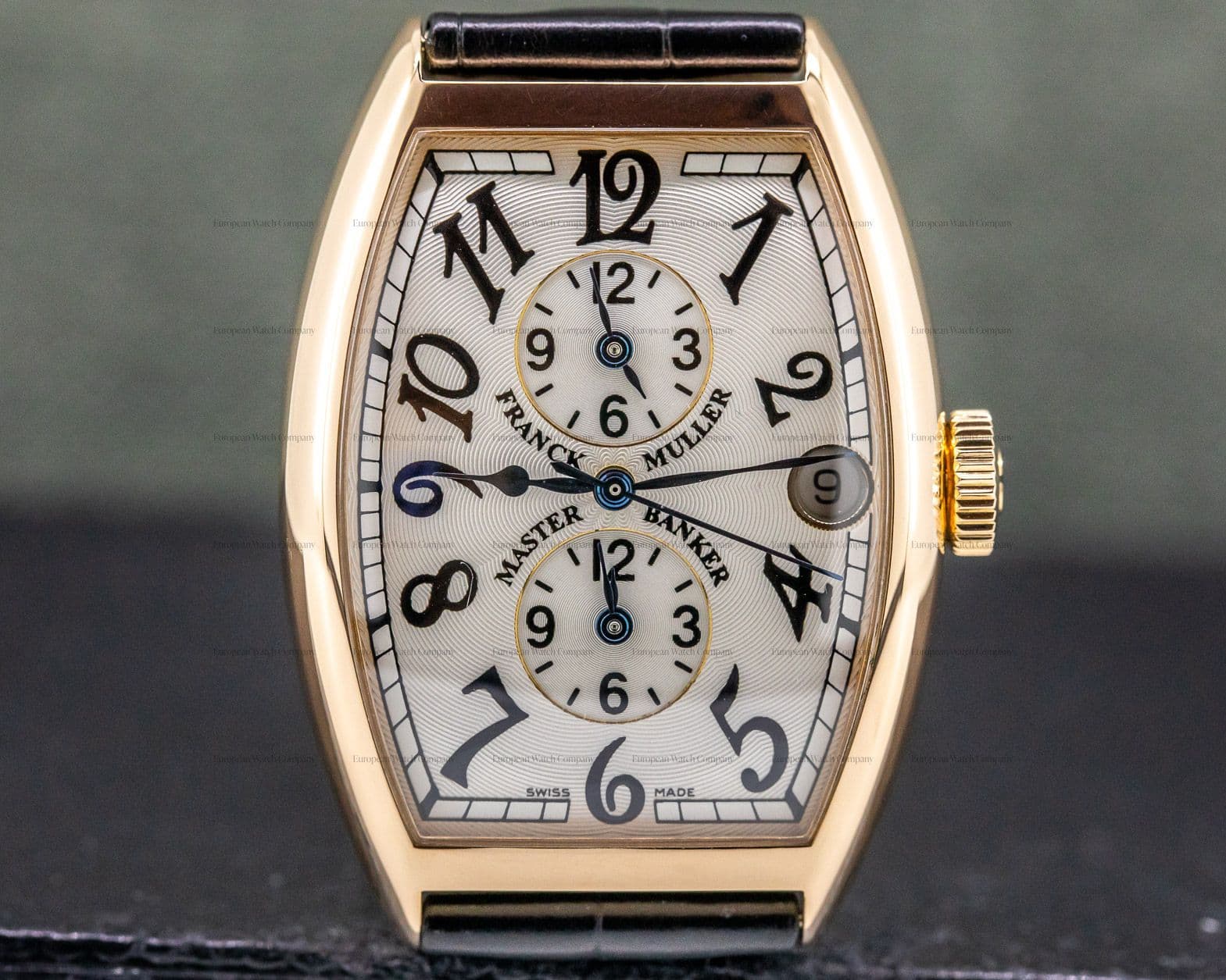 Franck Muller Master Banker Cintree Curvex Rose Gold Silver Dial