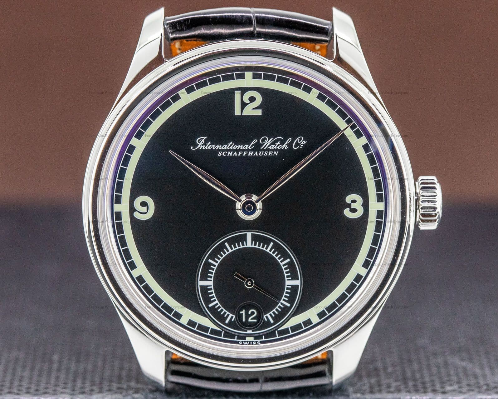 IWC Portuguese Hand Wound Eight Days SS / Black Dial 75th Anniversary