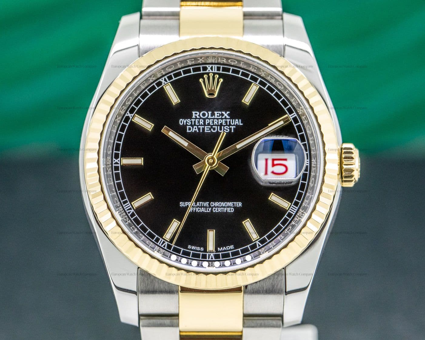 Rolex Datejust Black Dial Oyster 18K / SS