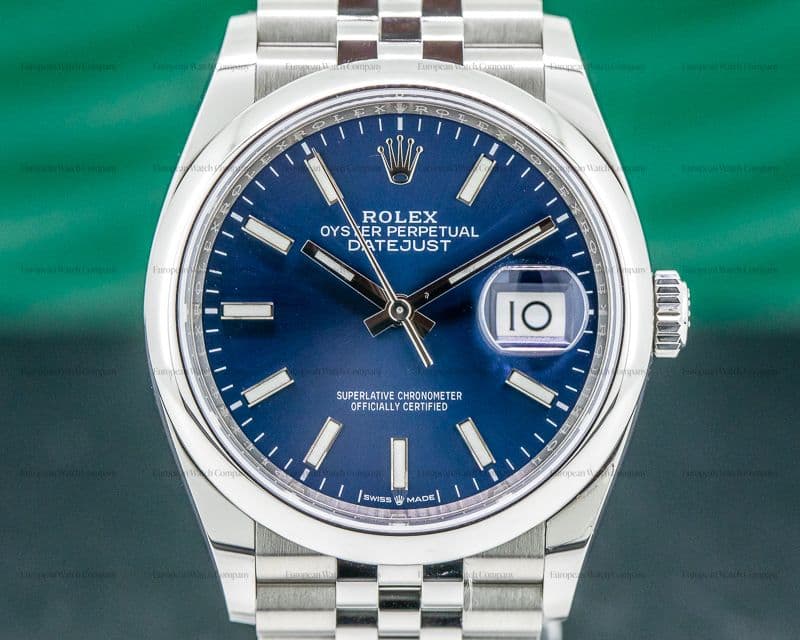 Rolex Datejust Blue Stick Dial / Jubilee Bracelet