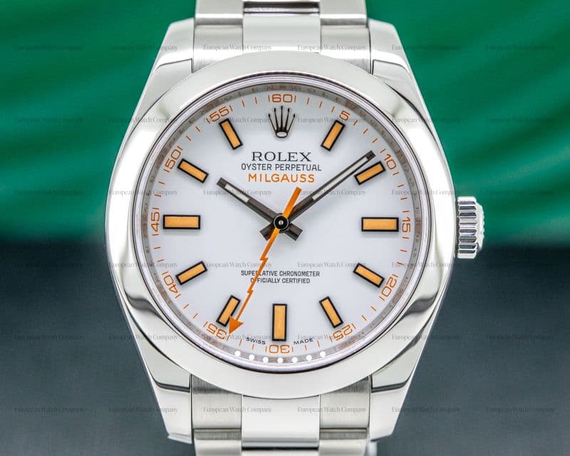 Rolex Milgauss SS White Dial
