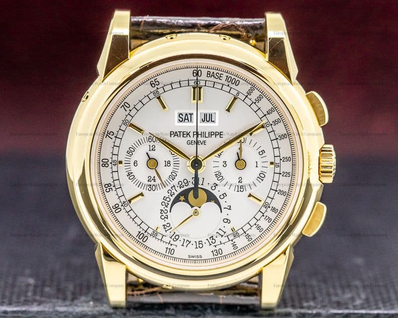 Patek Philippe Perpetual Calendar 5970J Chronograph 18K Yellow Gold RARE FULL SET