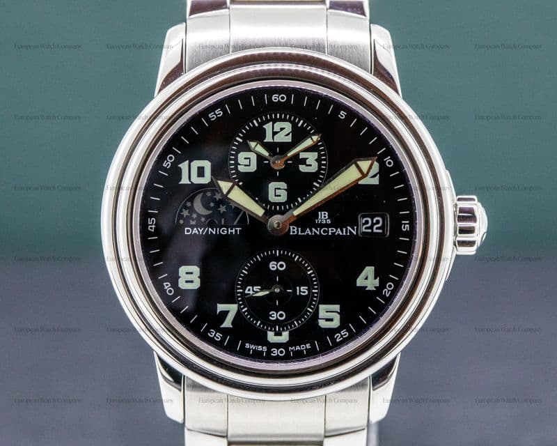 Blancpain Timezone Black Military Dial SS Bracelet 