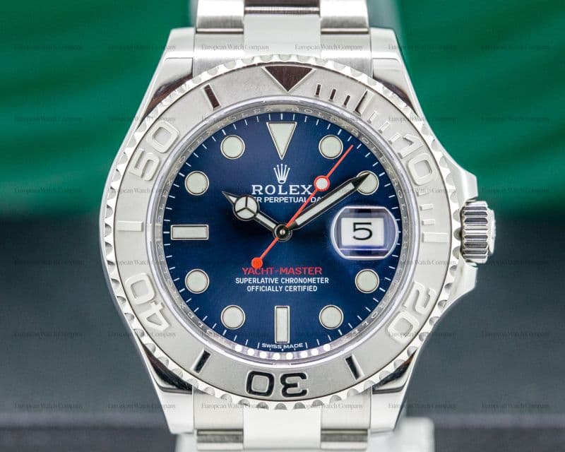 Rolex Yacht Master SS Blue Dial / Platinum Bezel 