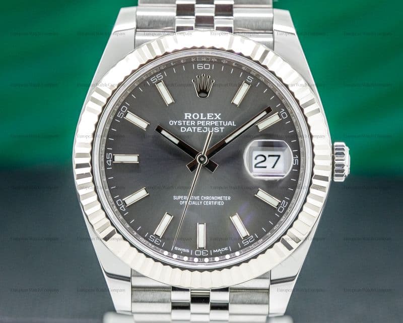 Rolex Datejust 41 Rhodium Stick Dial SS / Jubilee 