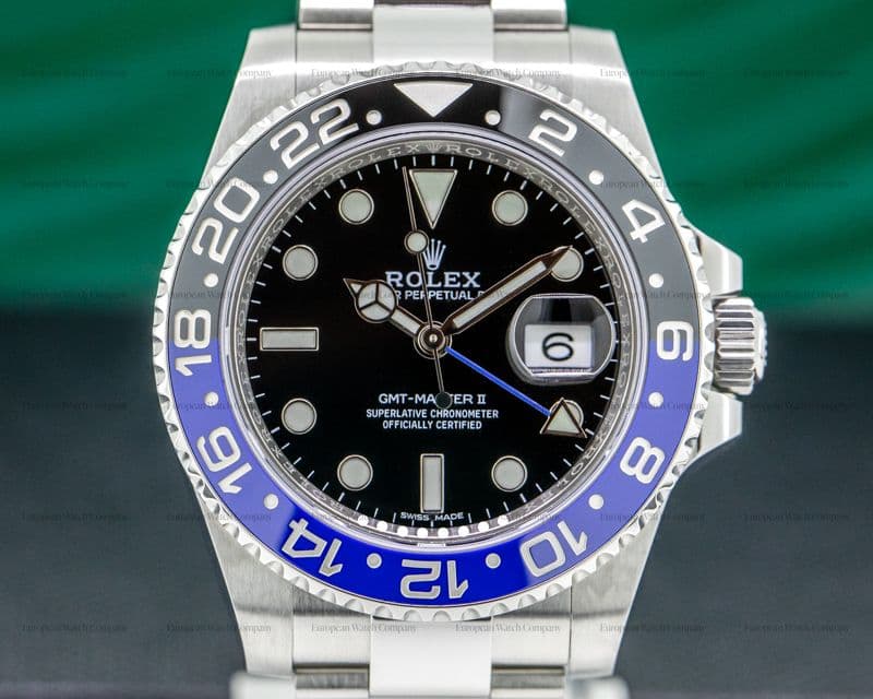 Rolex GMT Master II Ceramic Black & Blue "Batman" SS 