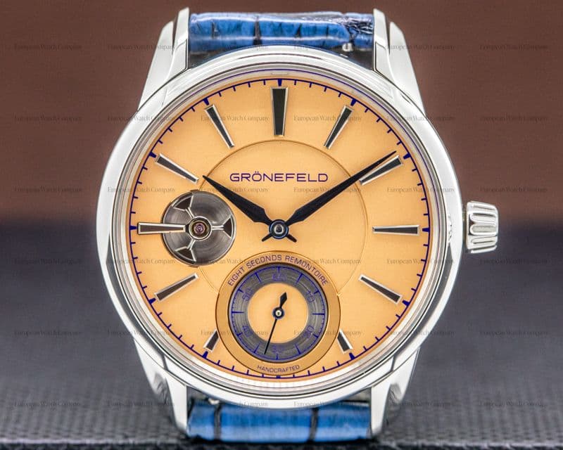 Gronefeld 1941 Remontoire Constant Force Steel Salmon Dial LIMITED