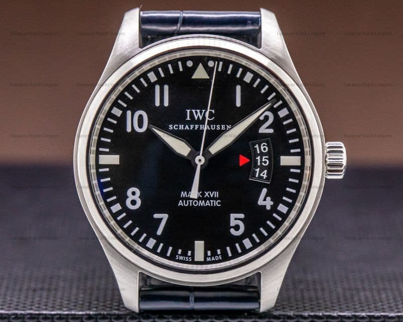 IWC Mark XVII Black Dial SS / Alligator 