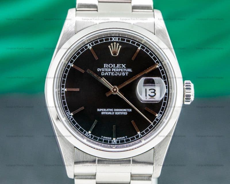 Rolex Datejust Black Dial SS Oyster