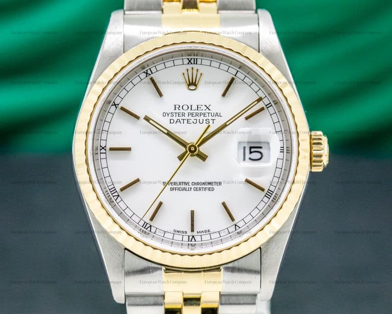 Rolex Datejust White Dial SS / 18K 