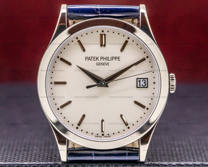 Patek Philippe Calatrava 18K White Gold Silver Dial 