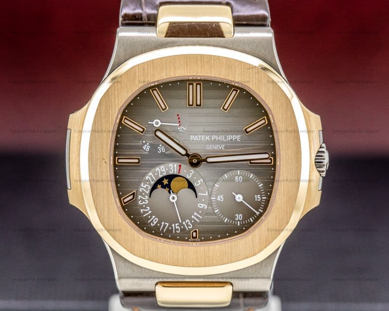 Patek Philippe Jumbo Nautilus 18K White / Rose Gold FULL SET
