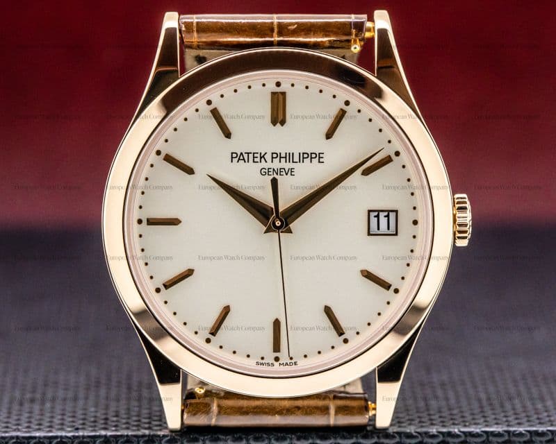 Patek Philippe Calatrava 18K Rose Gold Silver Dial 