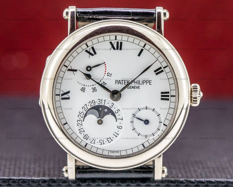 Patek Philippe Power Reserve 5054 Moonphase 18K White Gold 