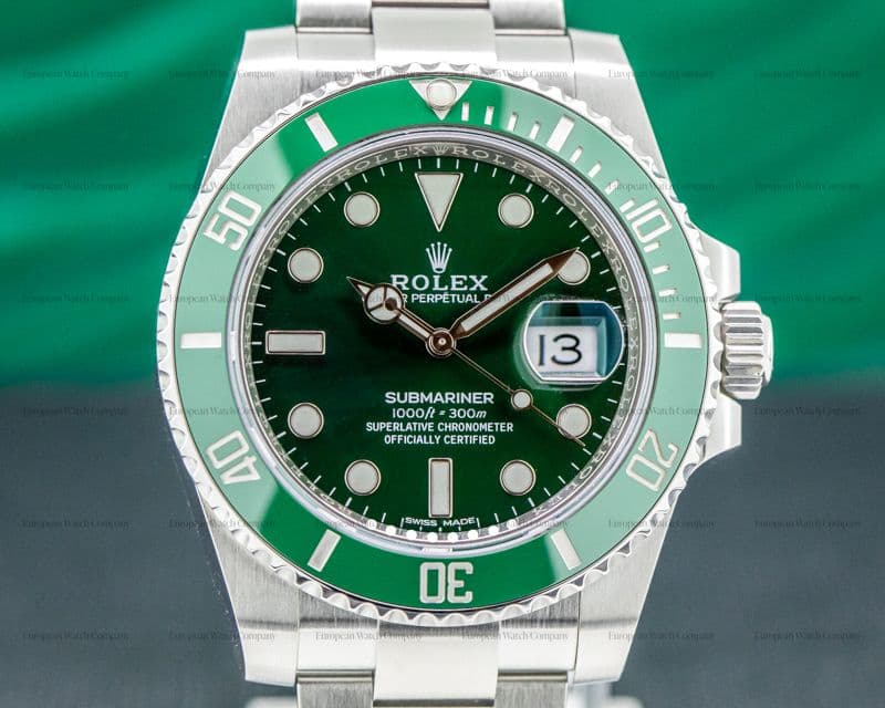 Rolex Submariner Green Ceramic Bezel Green Dial SS 2019