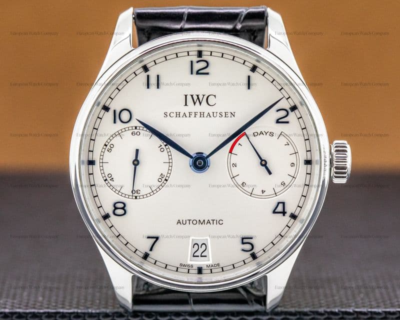 IWC Portuguese 7 Day SS / Blue Numerals 