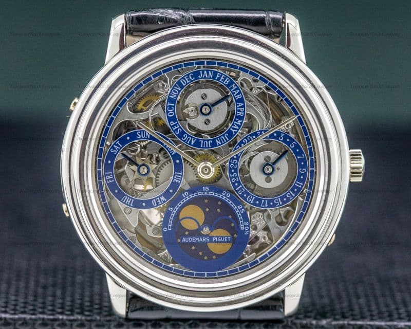 Audemars Piguet Quantieme Perpetual Calendar Platinum Skeleton COMPLETE RARE WOW