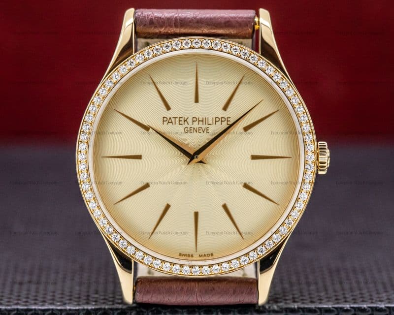 Patek Philippe Calatrava Ladies 18K Rose Gold Diamonds Manual Wind 33MM