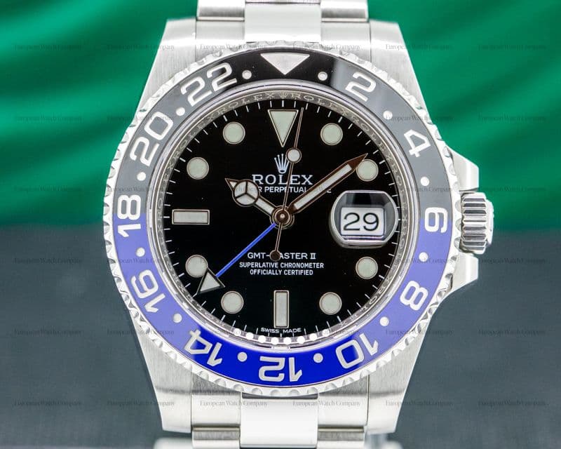 Rolex GMT Master II 116710  Ceramic Black & Blue "Batman" SS 