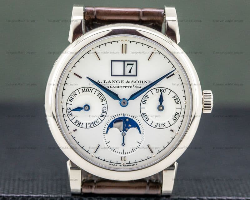 A. Lange and Sohne Saxonia Annual Calendar 18K White Gold
