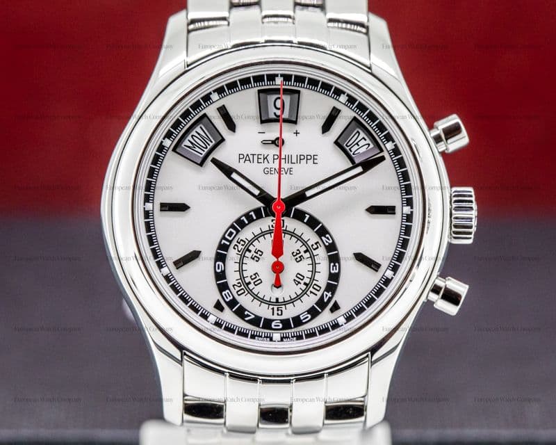 Patek Philippe Annual Calendar 5960 Chronograph SS Silver Dial FULL SET 