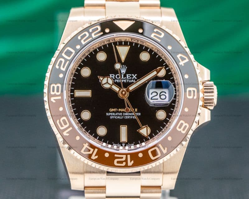 Rolex GMT Master II 18K Everose Ceramic Root Beer UNWORN