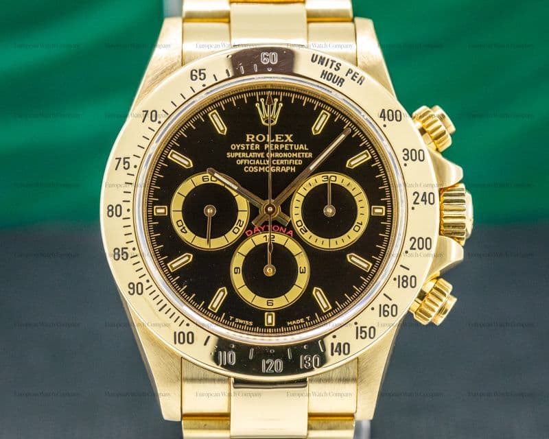 Rolex Daytona Zenith Black Dial 18K Yellow Gold / Bracelet NICE